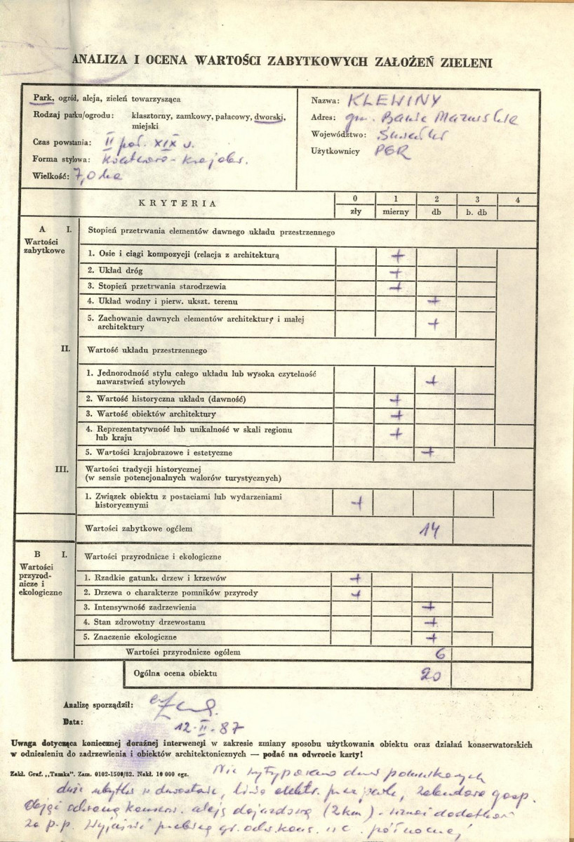 Ewidencja parkowa, skan nr 3