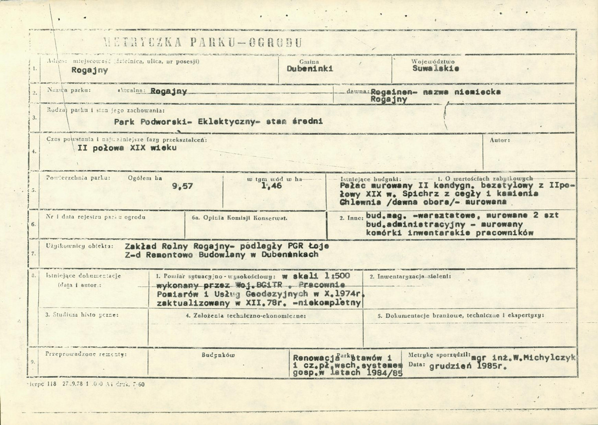 Ewidencja parkowa, skan nr 9