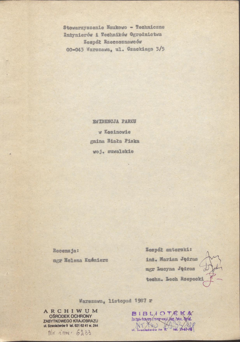 Ewidencja parkowa, skan nr 4