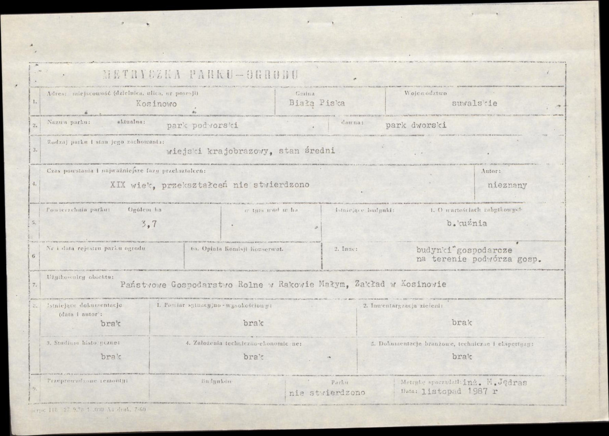 Ewidencja parkowa, skan nr 7