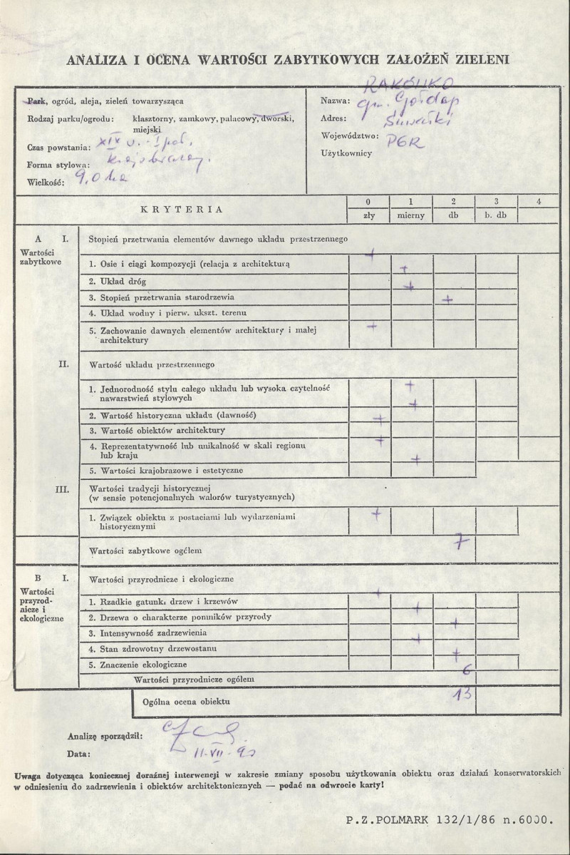 Ewidencja parkowa, skan nr 3