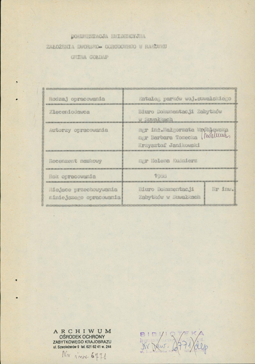Ewidencja parkowa, skan nr 5