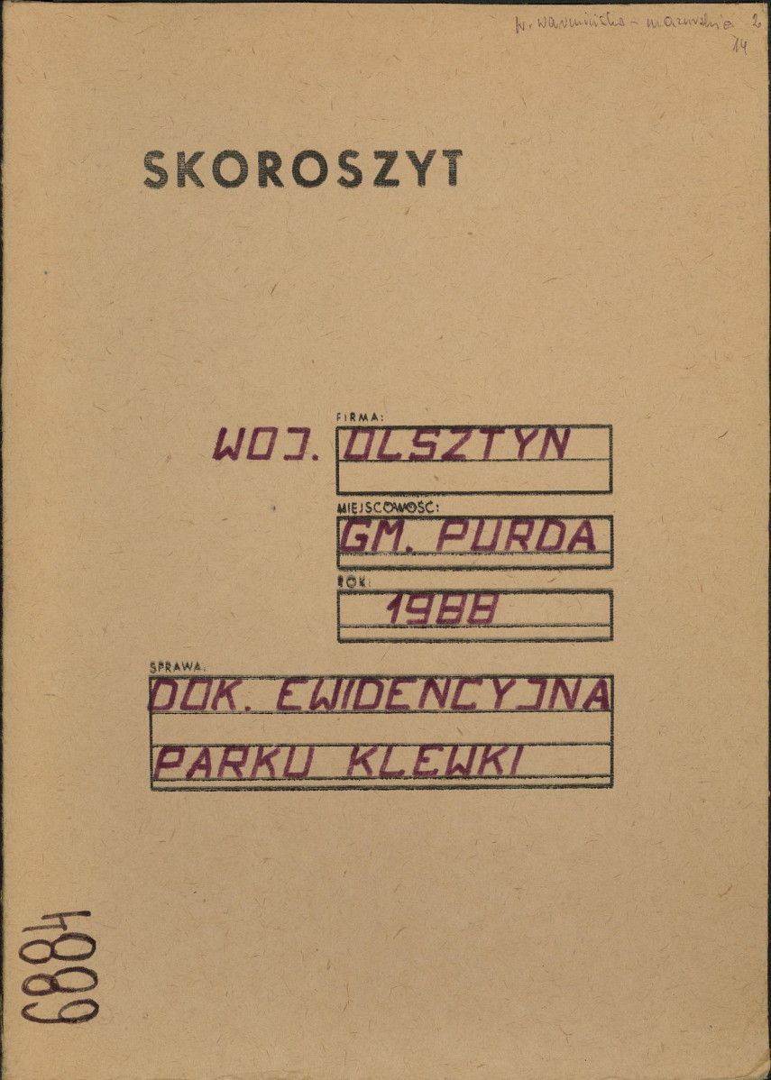 Ewidencja parkowa, skan nr 1