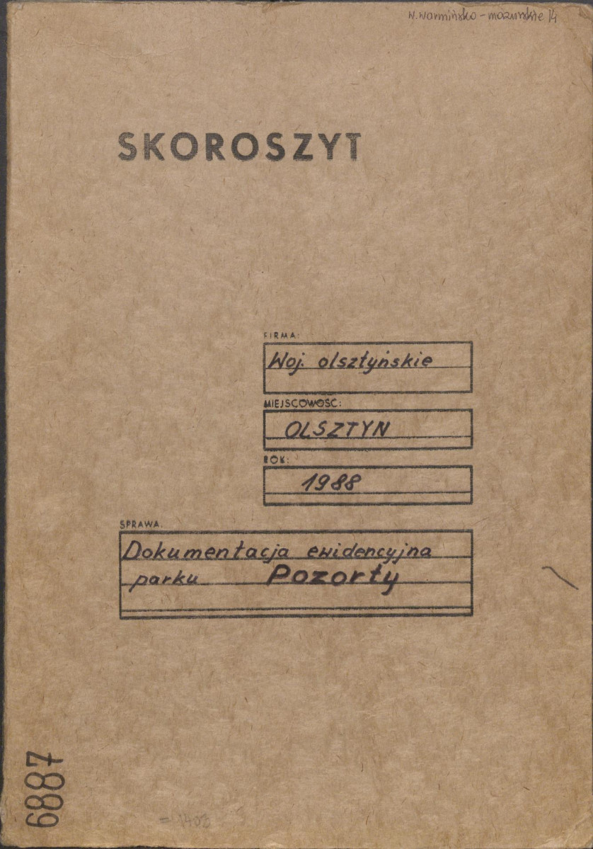 Ewidencja parkowa, skan nr 1