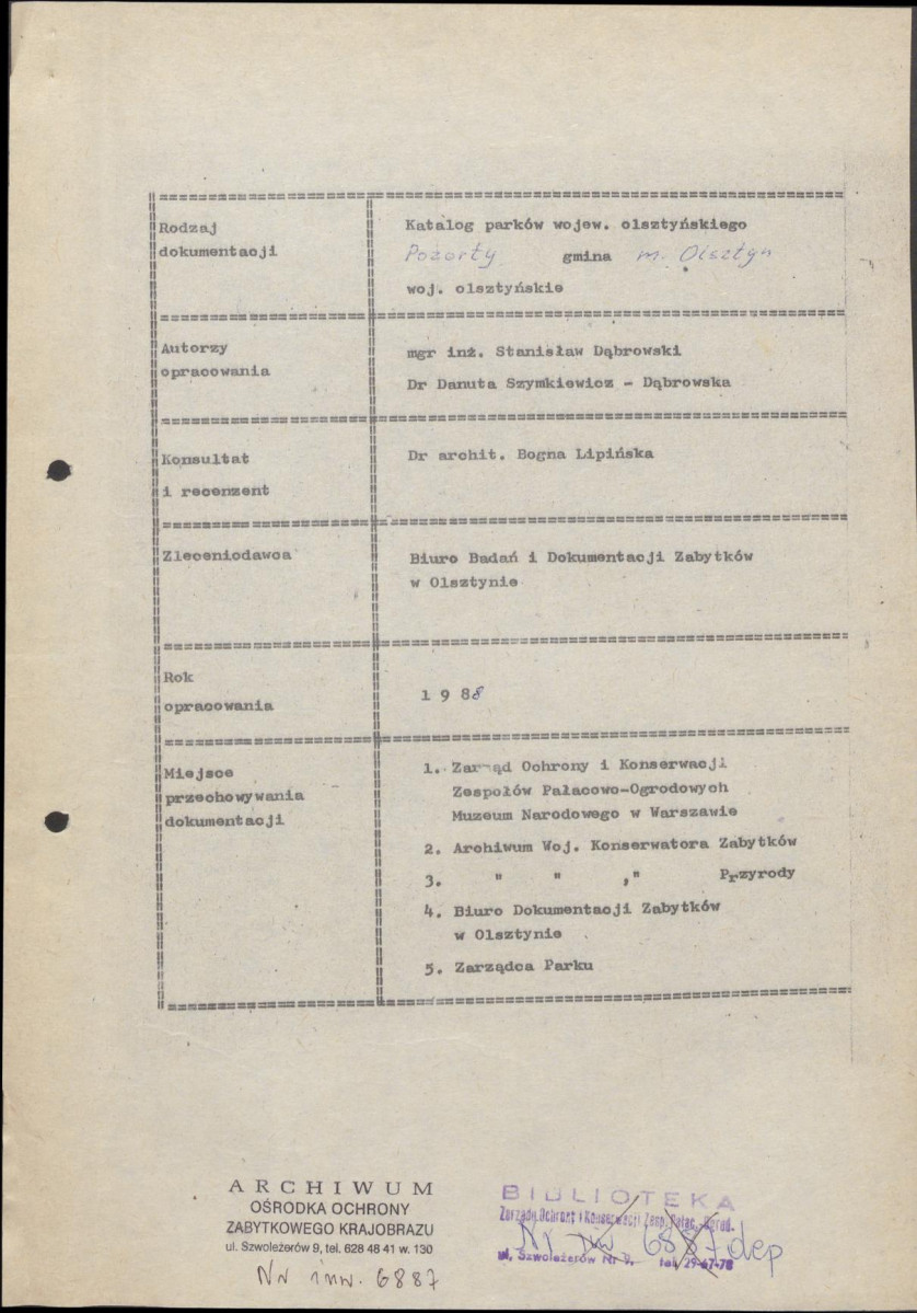 Ewidencja parkowa, skan nr 6