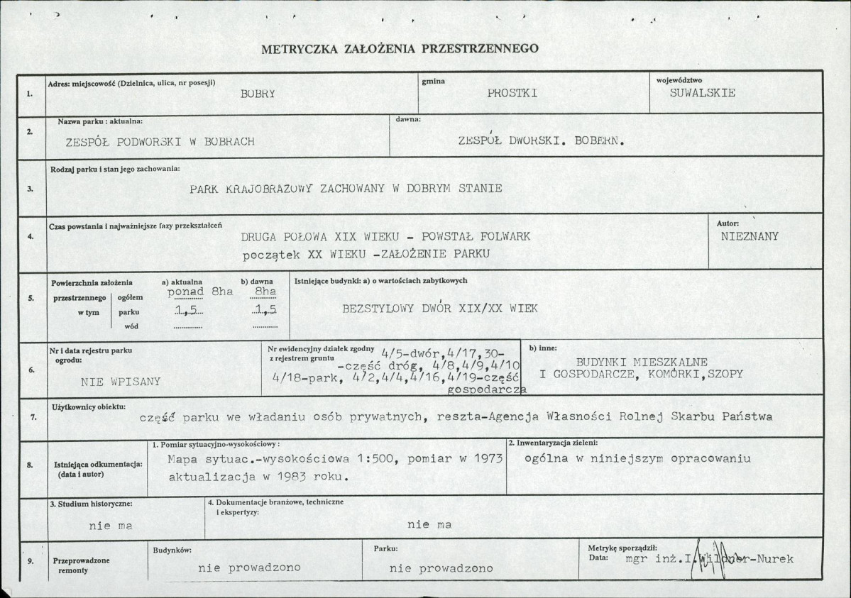 Ewidencja parkowa, skan nr 7