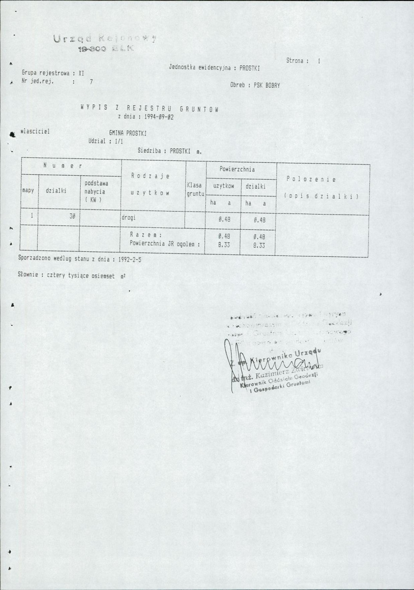Ewidencja parkowa, skan nr 40