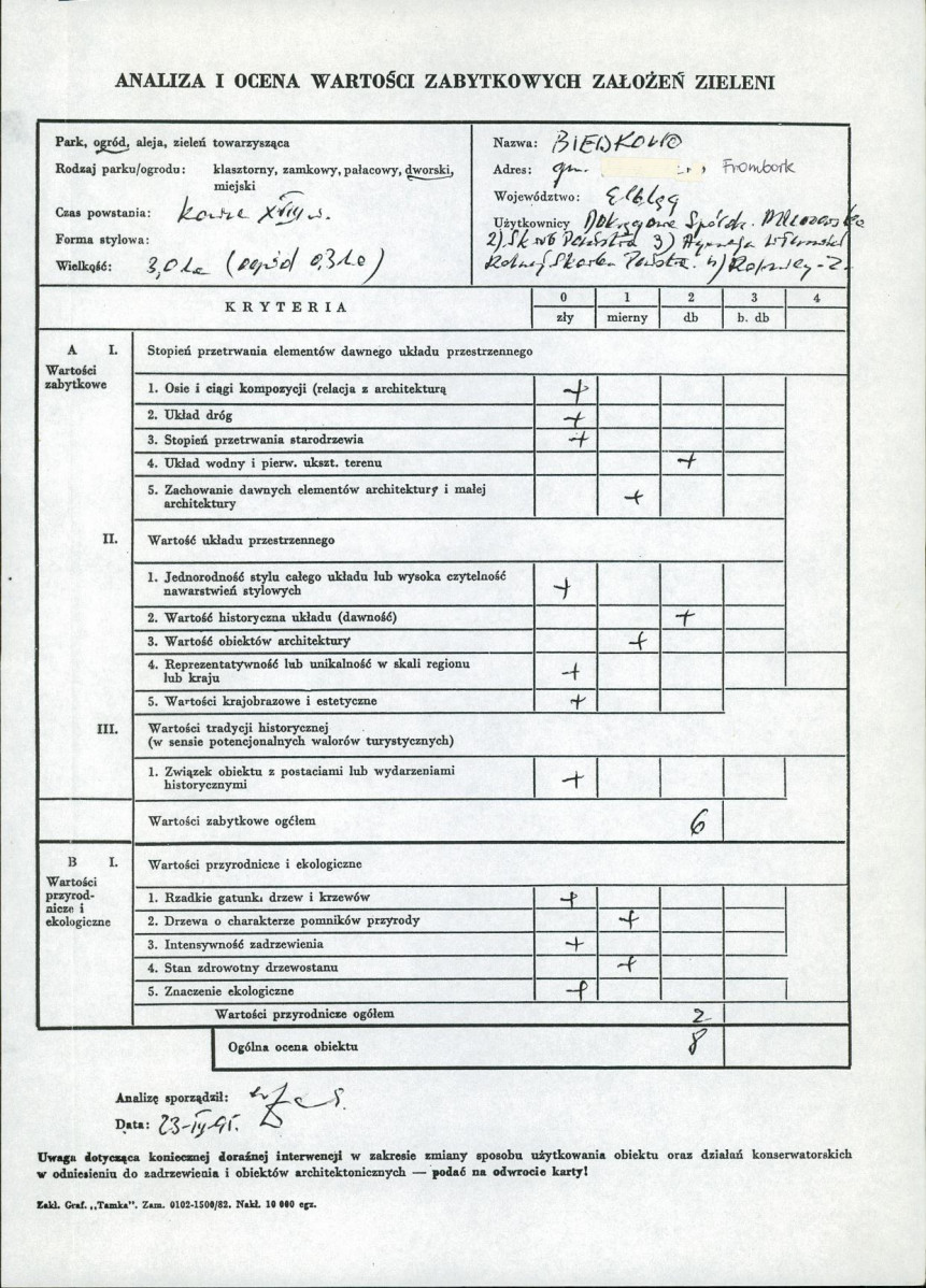 Ewidencja parkowa, skan nr 3