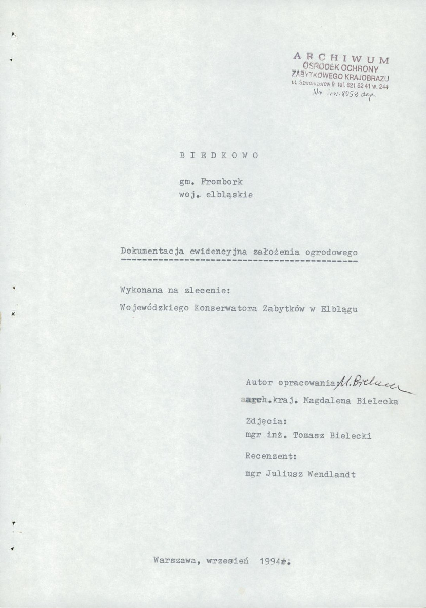 Ewidencja parkowa, skan nr 4