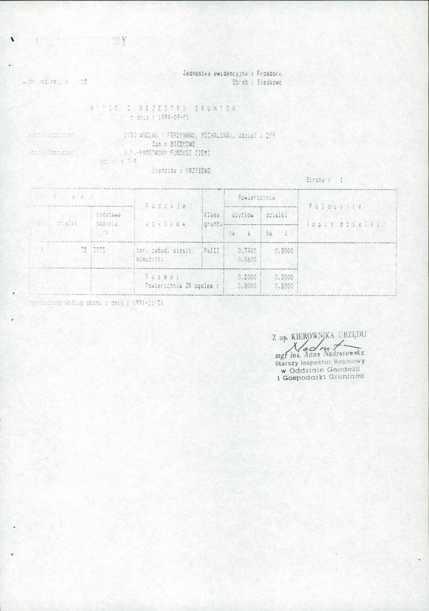 Ewidencja parkowa, skan nr 19