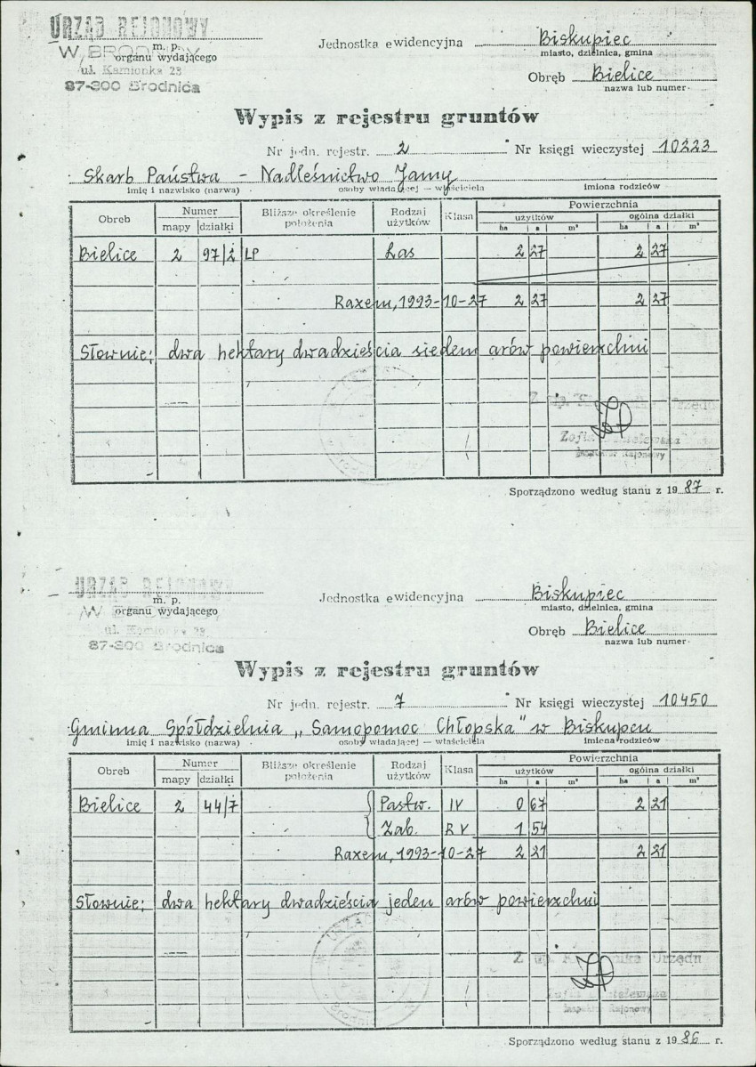 Ewidencja parkowa, skan nr 42