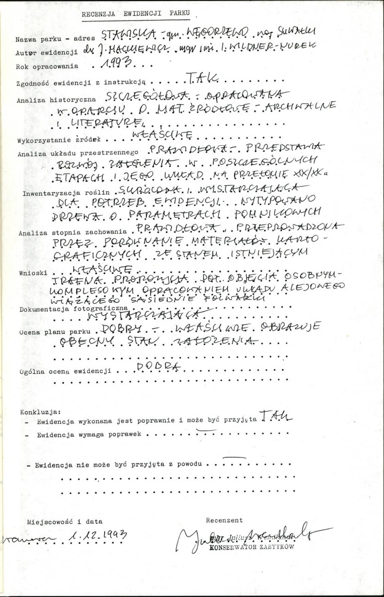 Ewidencja parkowa, skan nr 4