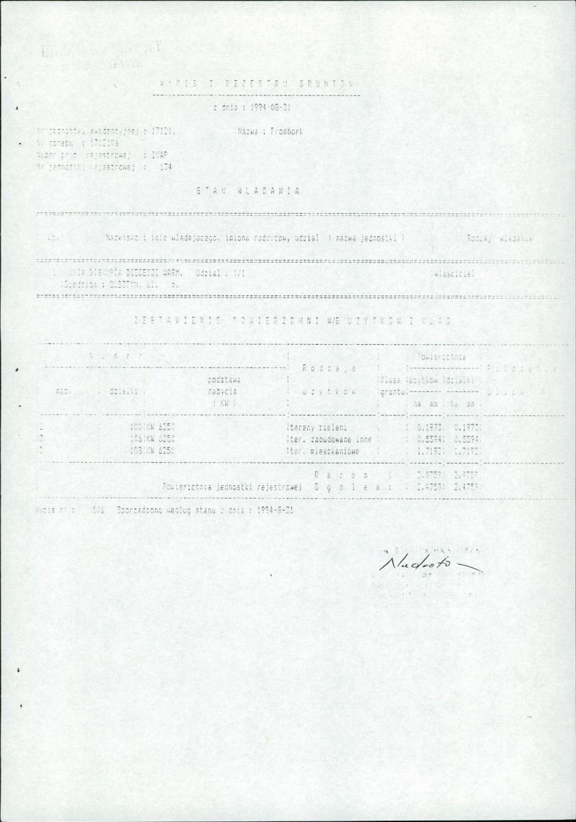 Ewidencja parkowa, skan nr 79