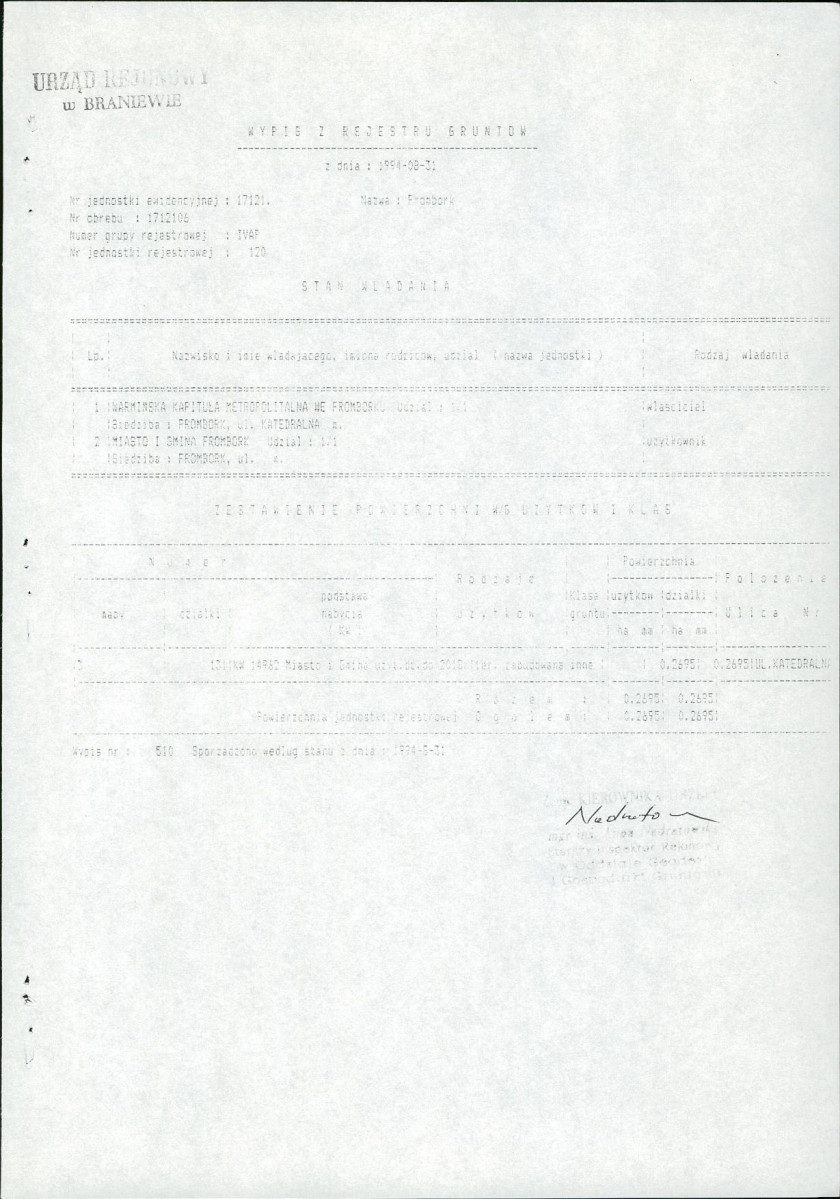 Ewidencja parkowa, skan nr 84