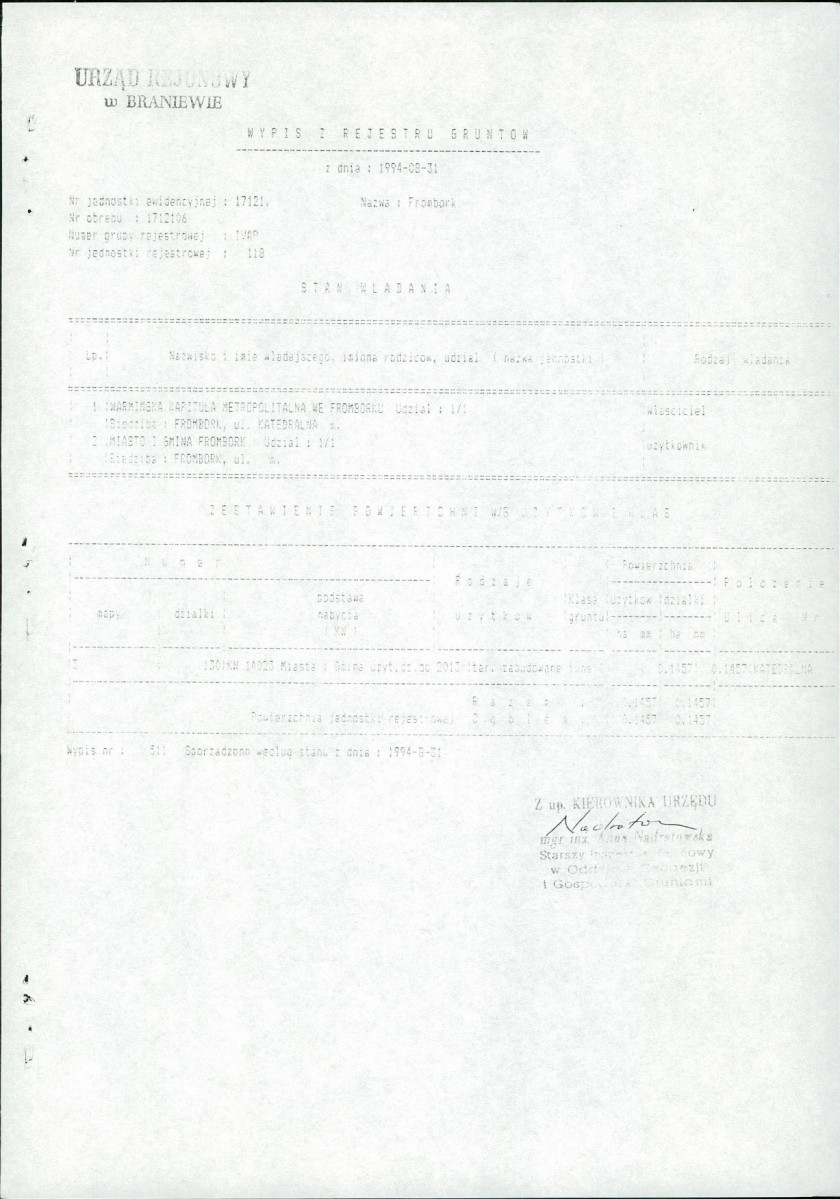 Ewidencja parkowa, skan nr 85