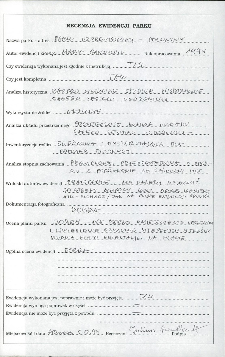 Ewidencja parkowa, skan nr 6