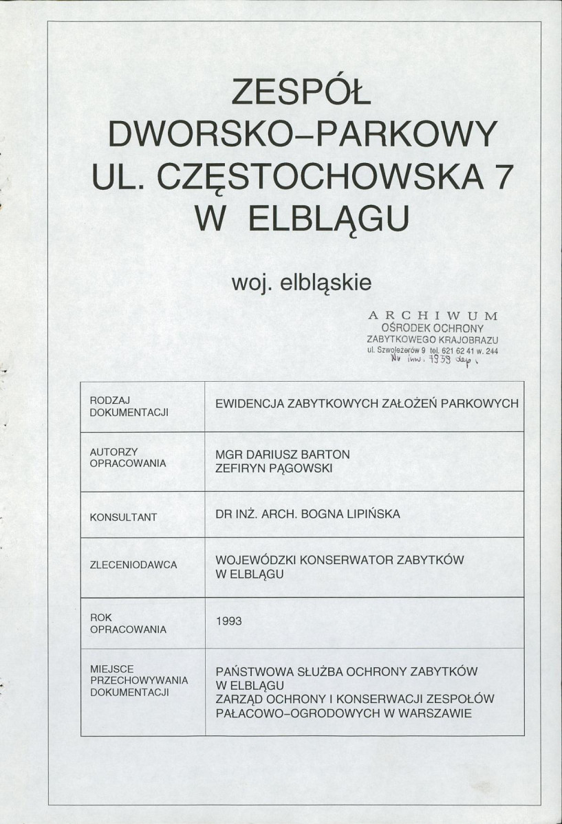 Ewidencja parkowa, skan nr 4