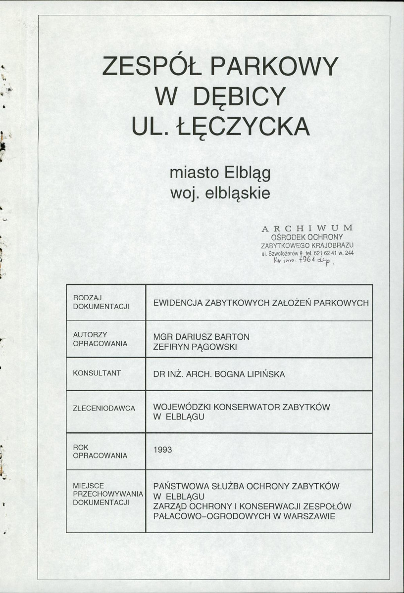Ewidencja parkowa, skan nr 4