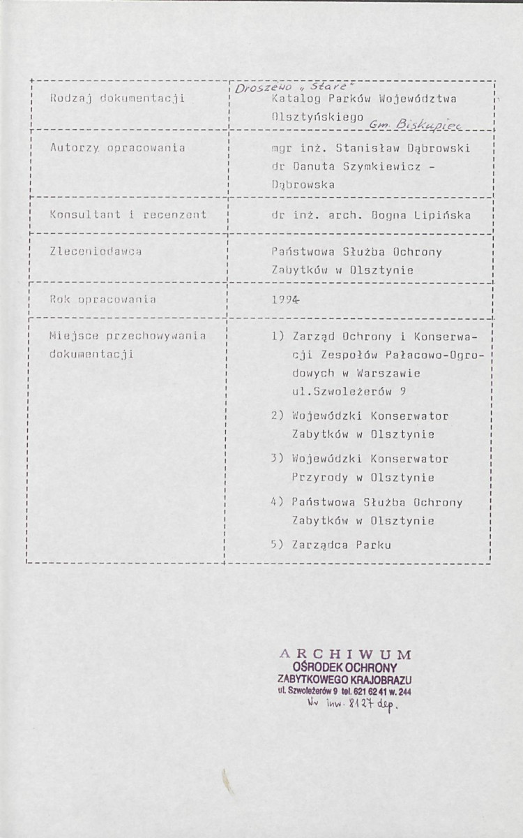 Ewidencja parkowa, skan nr 6