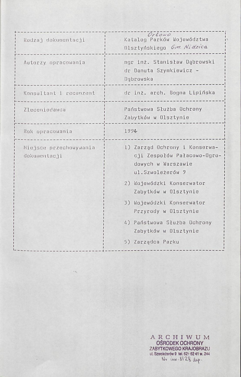 Ewidencja parkowa, skan nr 6