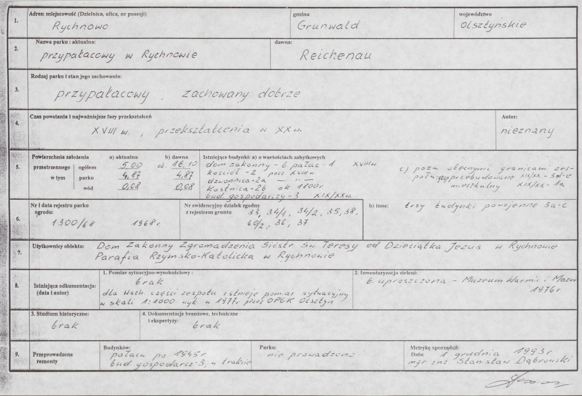 Ewidencja parkowa, skan nr 6