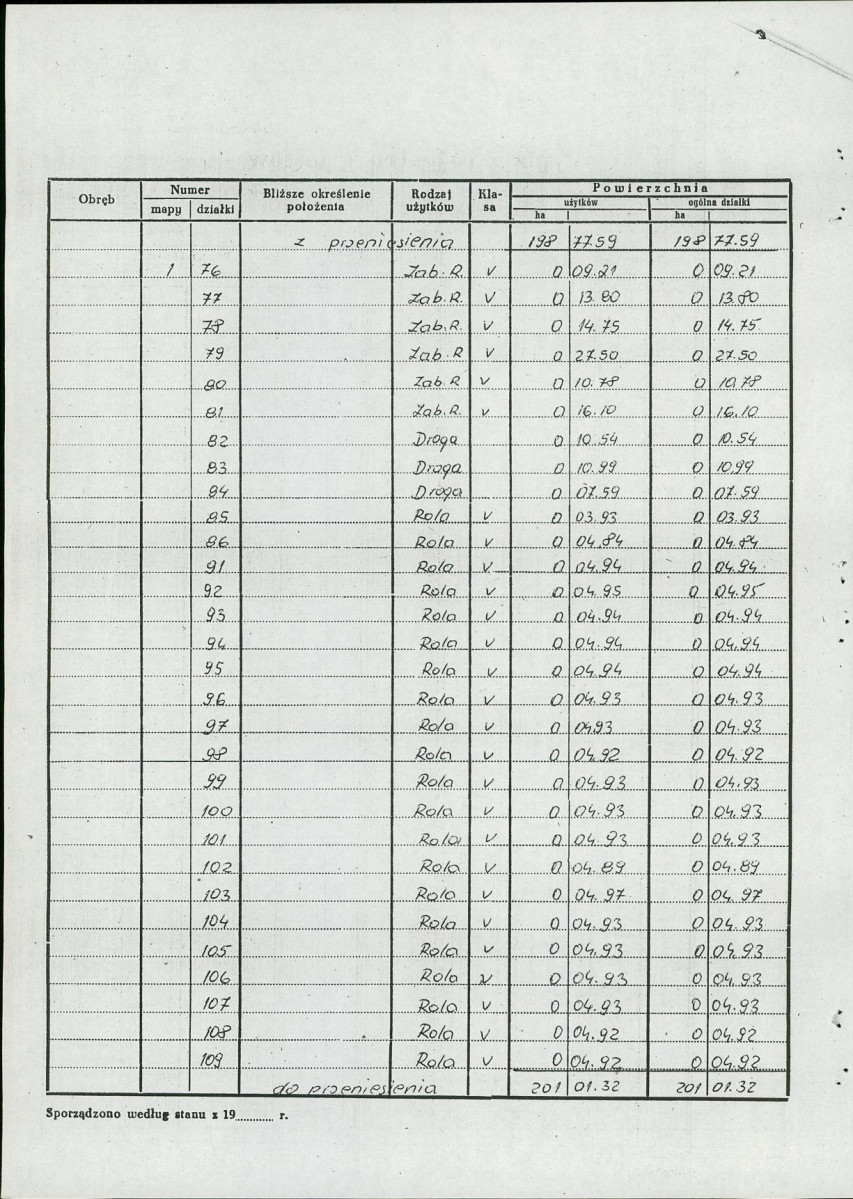 Ewidencja parkowa, skan nr 29