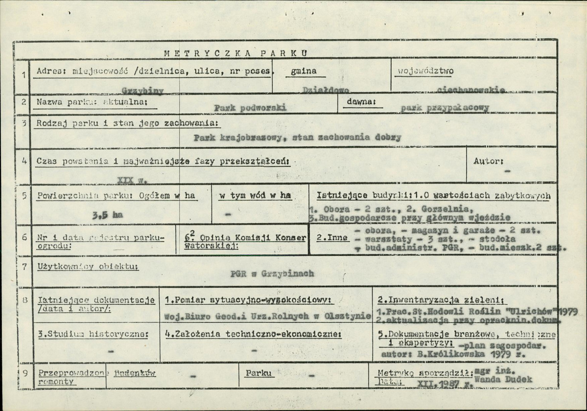 Ewidencja parkowa, skan nr 6