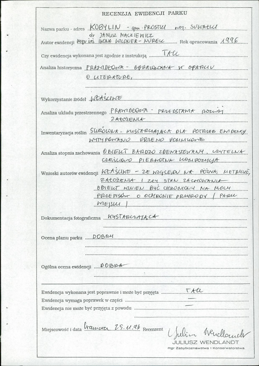 Ewidencja parkowa, skan nr 5