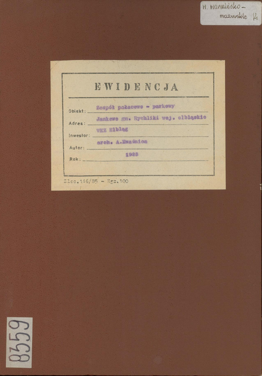 Ewidencja parkowa, skan nr 1