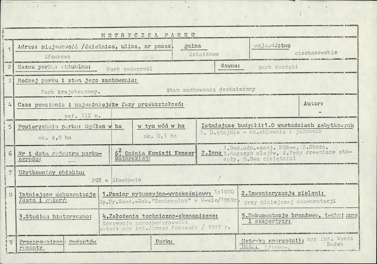 Ewidencja parkowa, skan nr 6