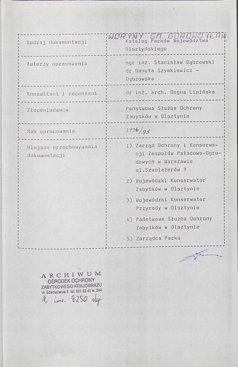 Ewidencja parkowa, skan nr 6