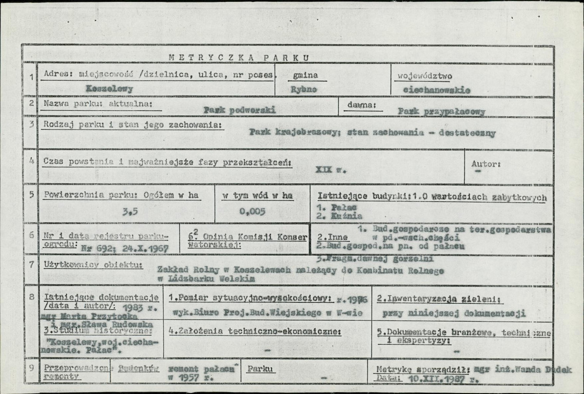 Ewidencja parkowa, skan nr 6