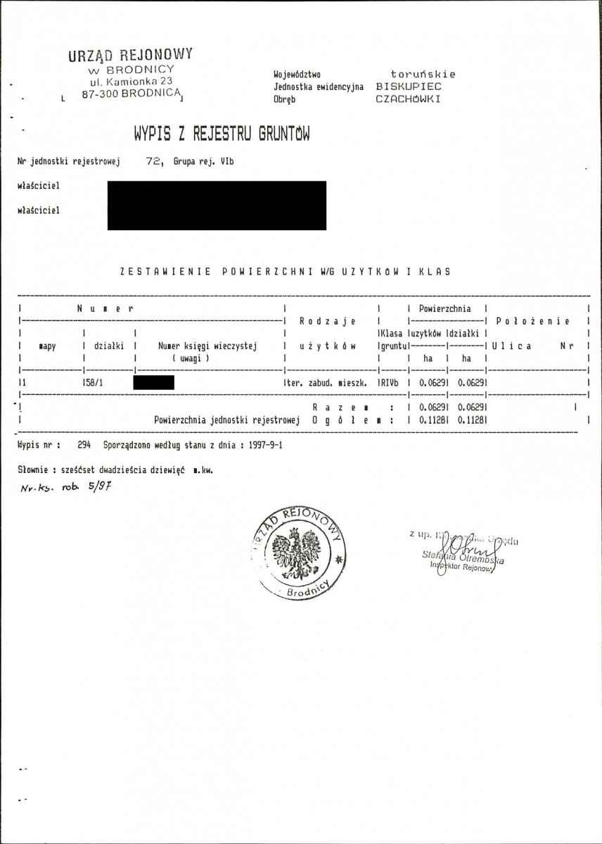 EP - Ewidencja parkowa, skan nr 32