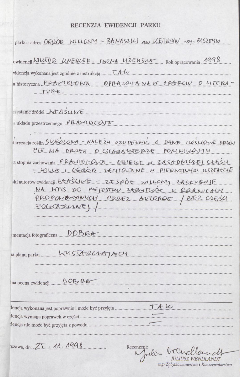 Ewidencja parkowa, skan nr 4