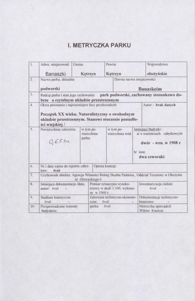 Ewidencja parkowa, skan nr 8
