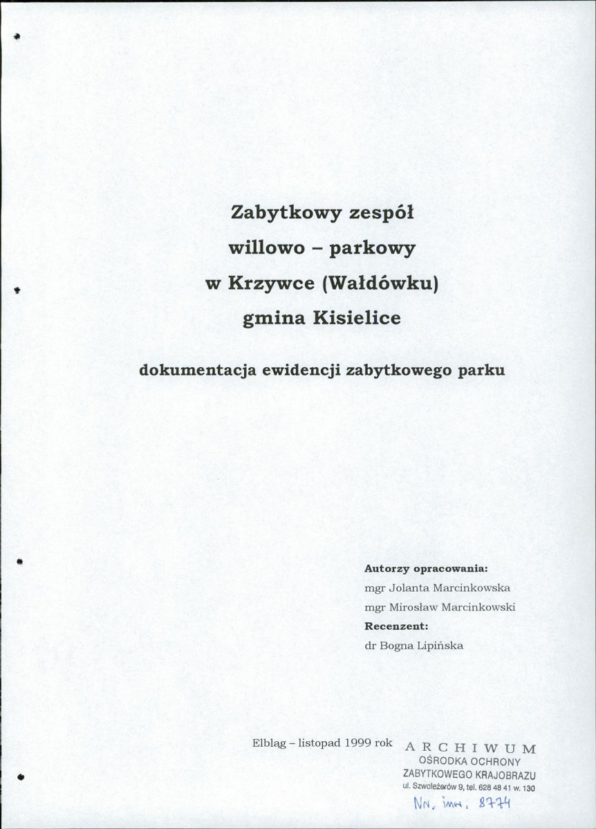 EP - Ewidencja parkowa, skan nr 3