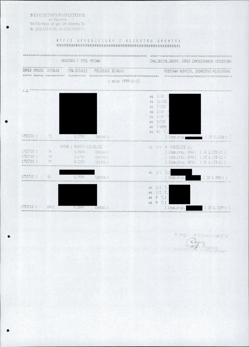 EP - Ewidencja parkowa, skan nr 46