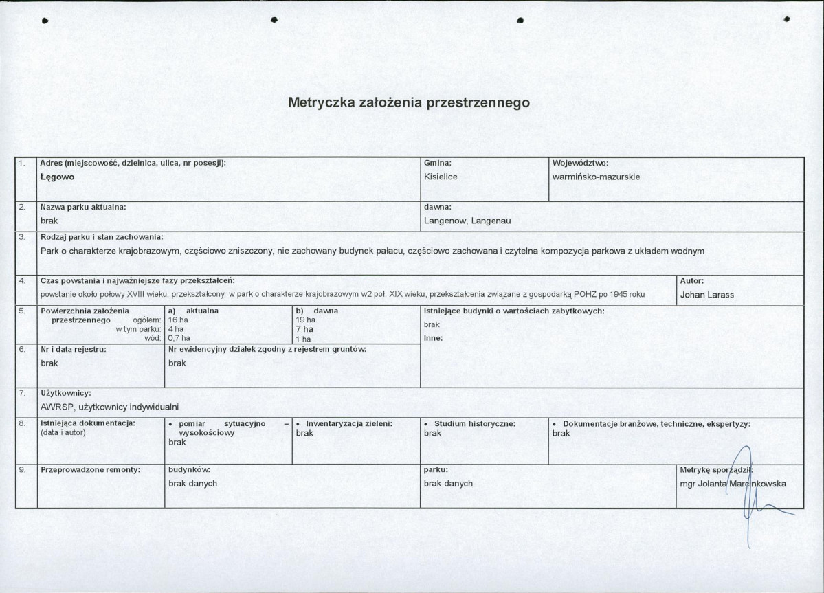 EP - Ewidencja parkowa, skan nr 6