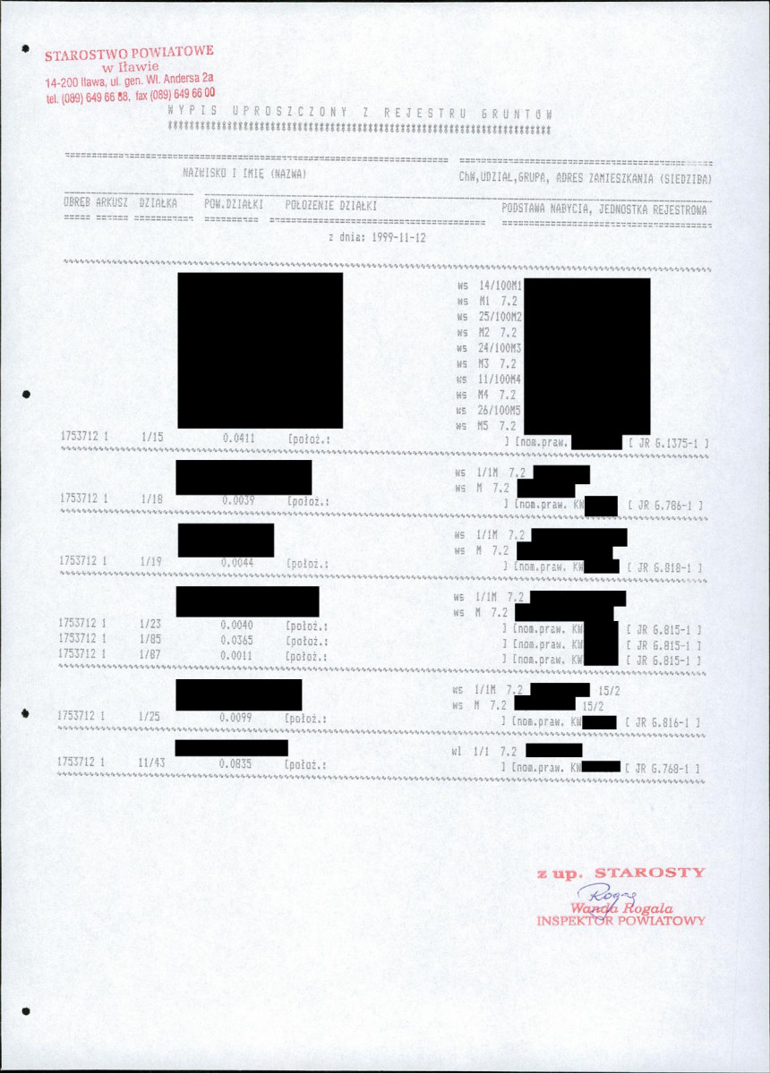EP - Ewidencja parkowa, skan nr 9