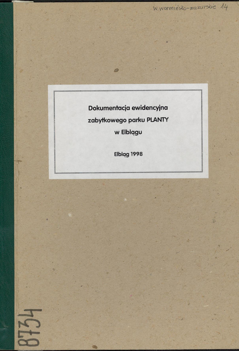 EP - Ewidencja parkowa, skan nr 1
