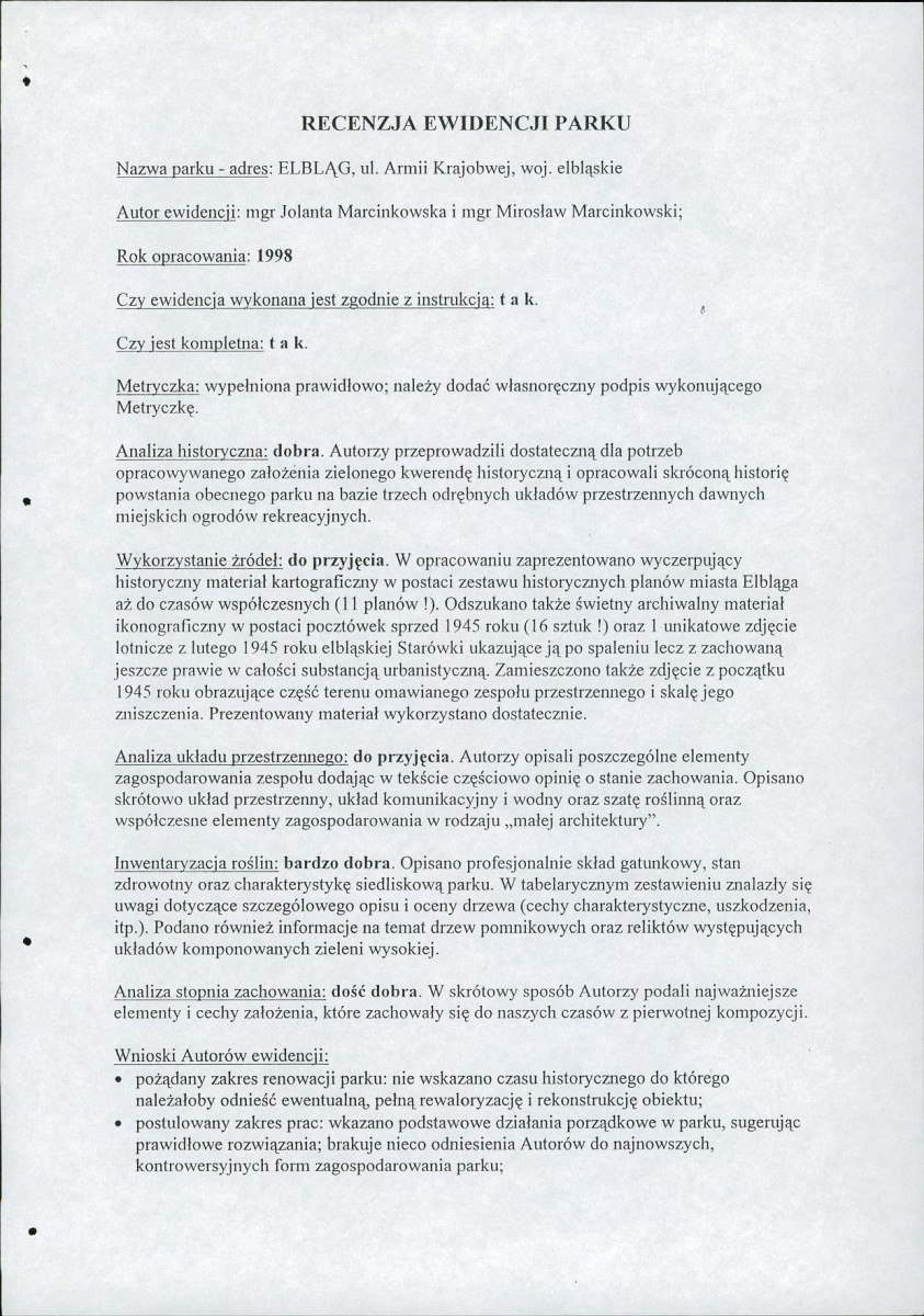 EP - Ewidencja parkowa, skan nr 5