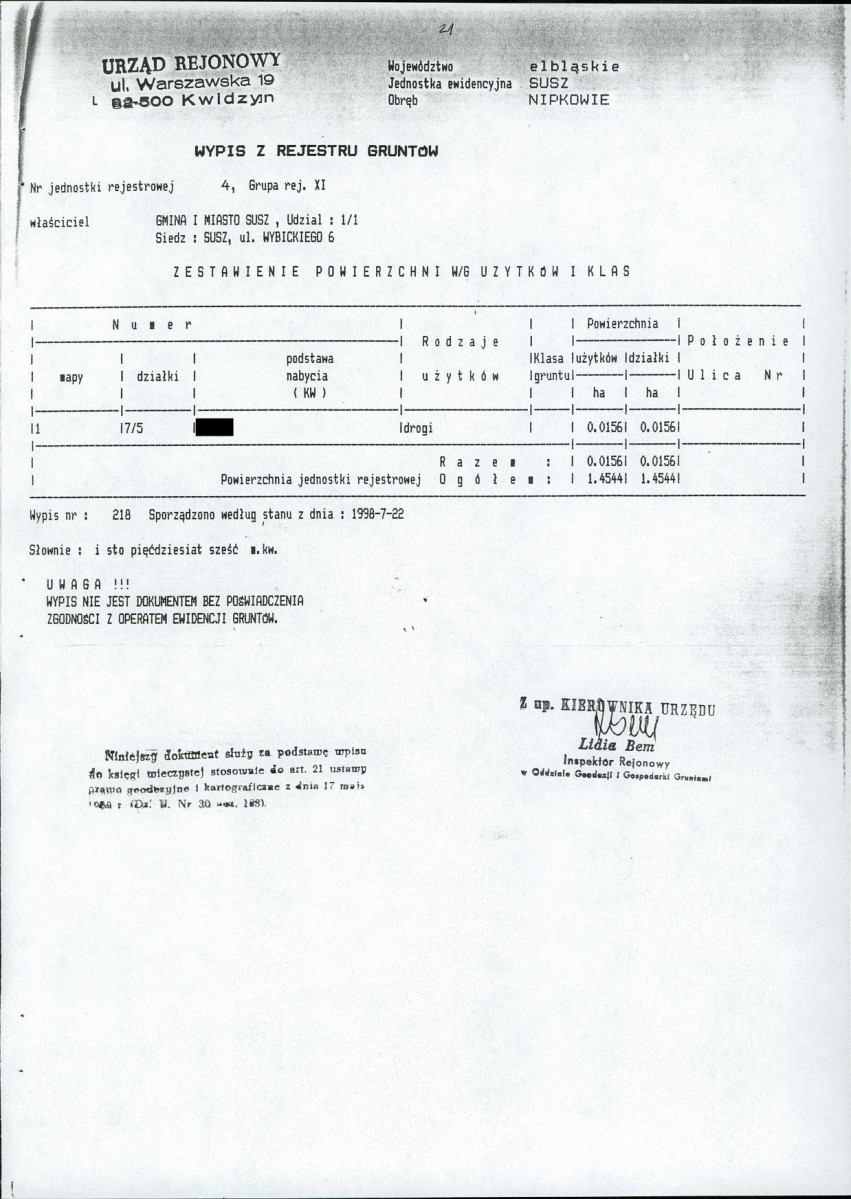 EP - Ewidencja parkowa, skan nr 27