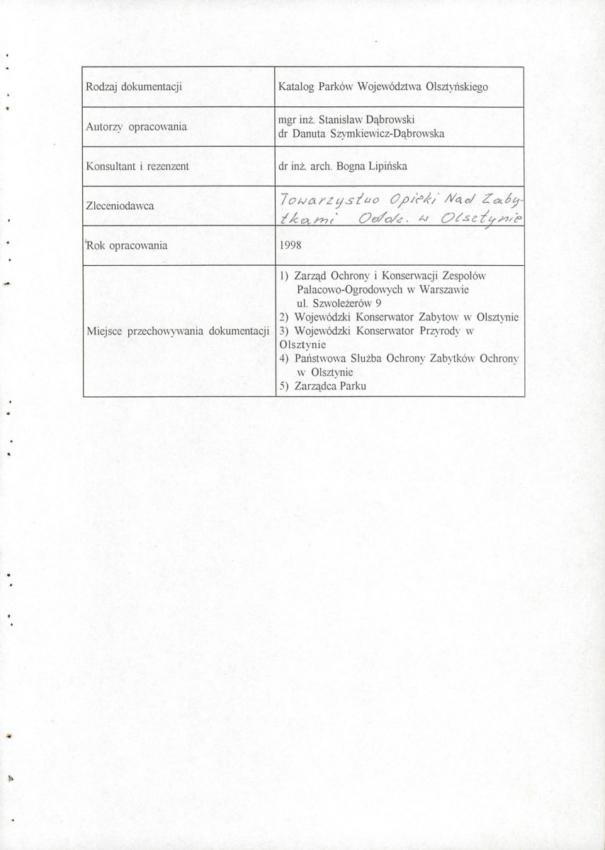 EP - Ewidencja parkowa, skan nr 2