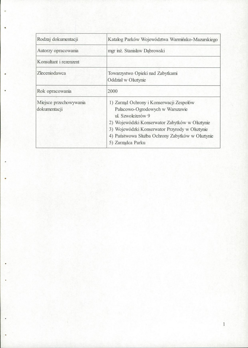EP - Ewidencja parkowa, skan nr 2
