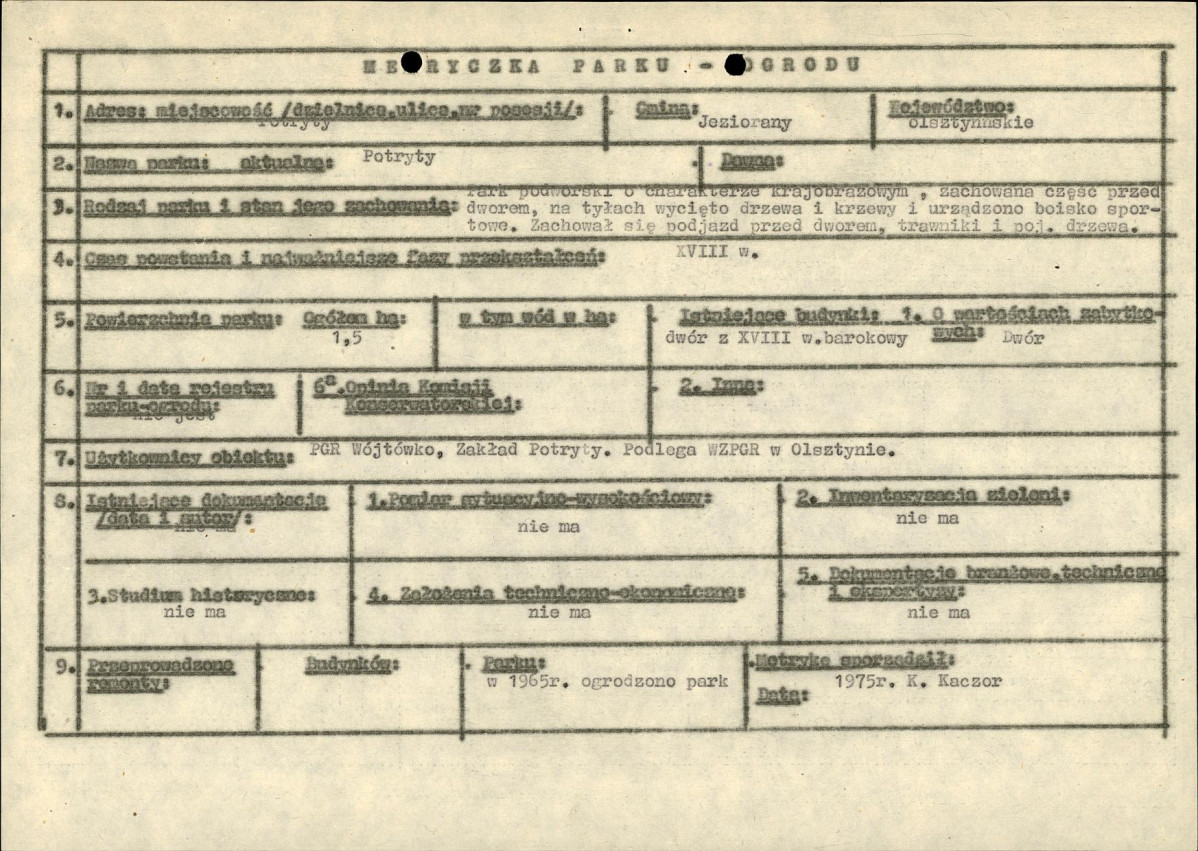 Ewidencja parkowa, skan nr 2