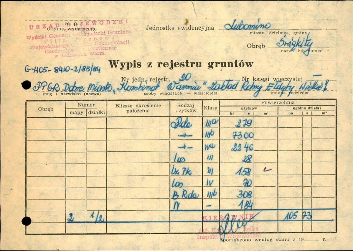 Ewidencja parkowa, skan nr 6