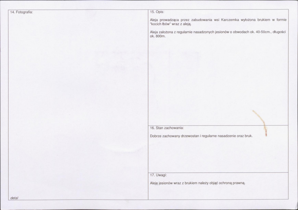 KEZN - Karta obiektu niewpisanego do rejestru, skan nr 2