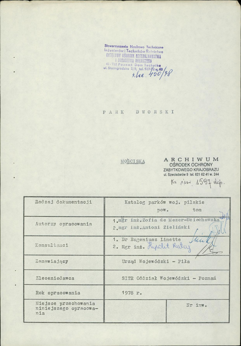 EP - Ewidencja parkowa, skan nr 4