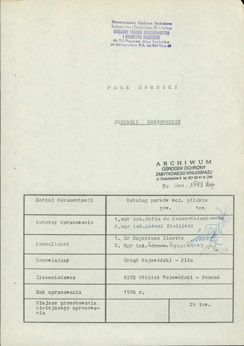 EP - Ewidencja parkowa, skan nr 4