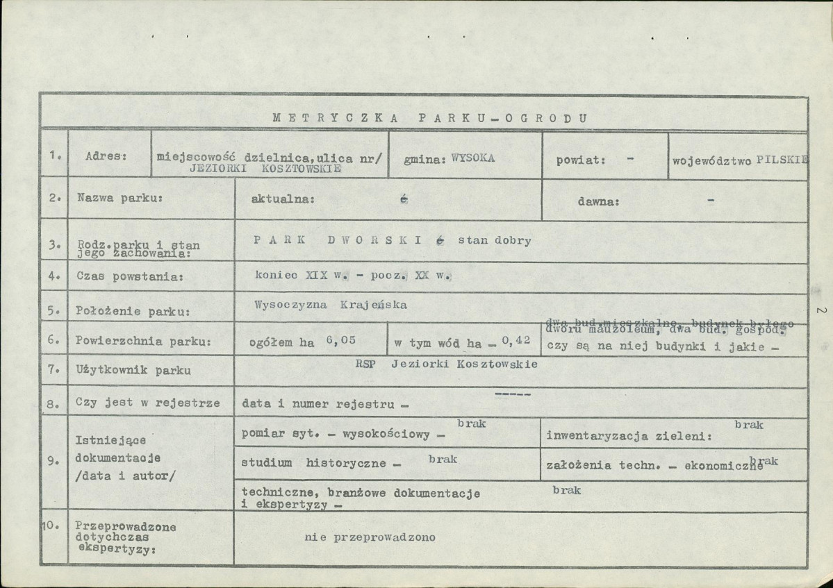 EP - Ewidencja parkowa, skan nr 5